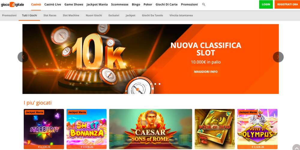 gioco digitale casino